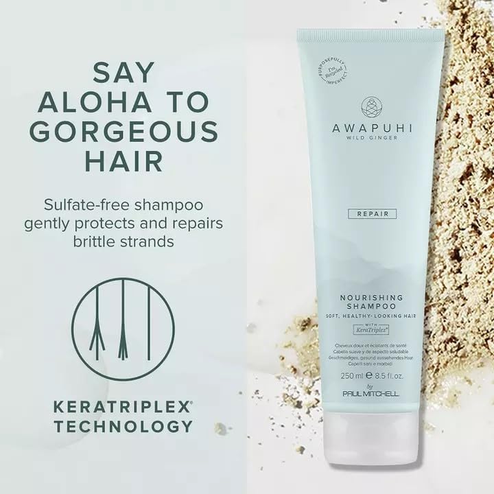 Awapuhi Wild Ginger Nourishing Shampoo 2.5 Fl Oz - Ultra Rich, Color-Safe for Dry, Damaged Hair