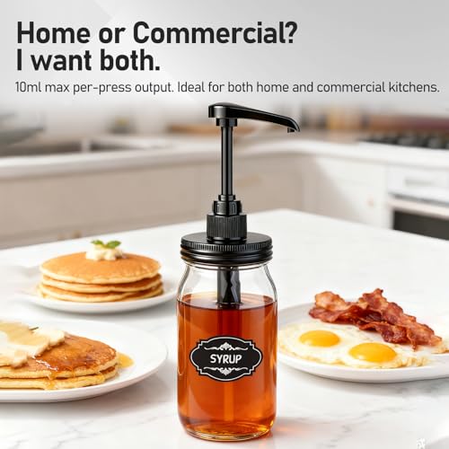 Syrup Dispenser Kit for Mason Jars - 10ML Precision Pump & Lid