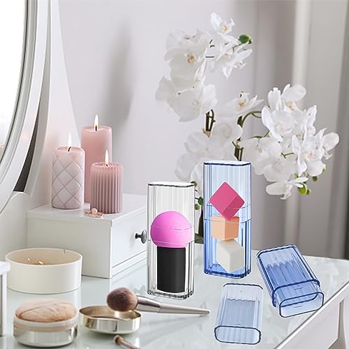 Mini Portable Dental Floss Storage Box Set - Transparent & Blue Cases for Small Items