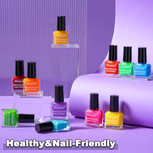 Misssix 12 Colors Quick Dry Nail Polish Set for Women