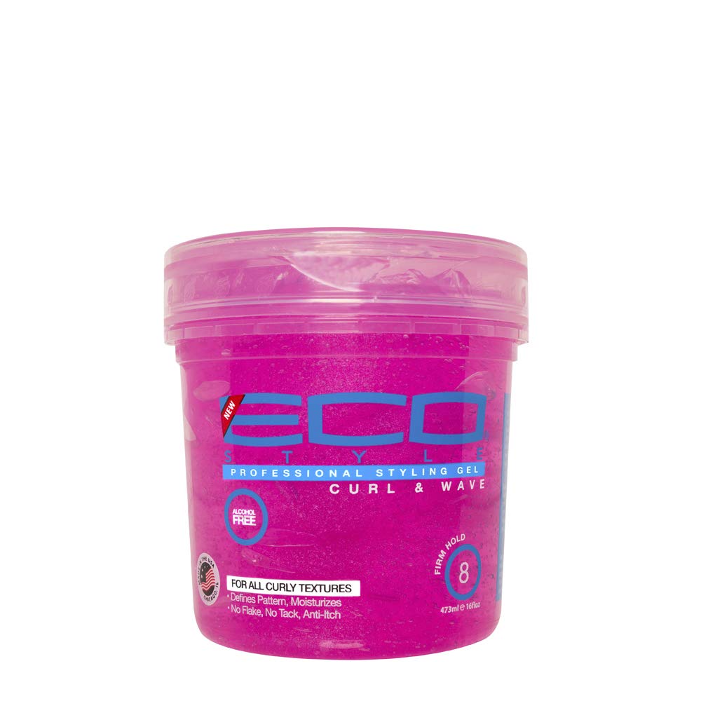 Eco Style Hair Gel - Curl & Wave | Anti-Itch, Alcohol-Free Formula - 8 Oz for Wavy Hair
