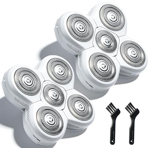 5 Head Shaver Replacement Blade Refills compatible with Freebird FlexSeries Shavers Head for Women,Smooth Legs, Body Hair, & Pubic Shaver Heads (White/2PCS)