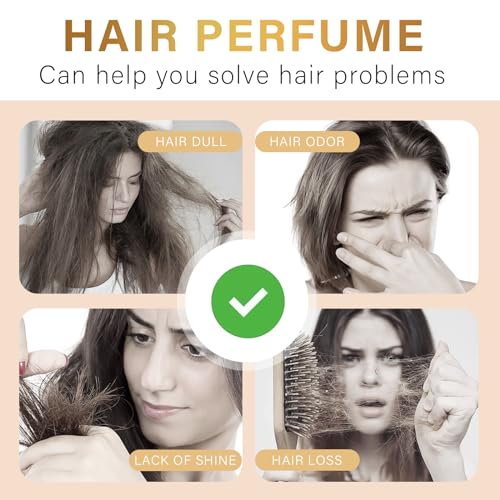 Hair Perfume for Women, 50mL Long Lasting Pheromones Perfume for Women, Lightweight Fragrance Spray for Dry and Frizzy Hair Care