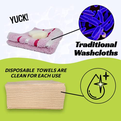 Northern Lux Disposable Bamboo Face Towels - 80 Biodegradable Dry Wipes