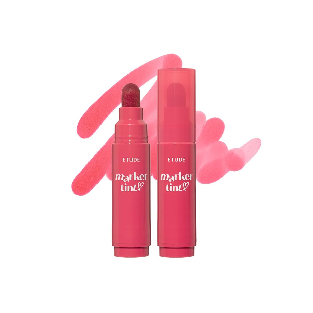 Dear Darling Marker Tint - Hydrating Long Lasting Lip Stain #5 Pink Tangerine (5g) | High Pigment Kbeauty Lip Tint