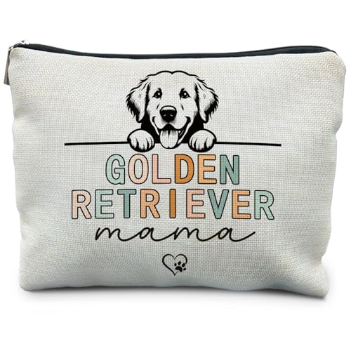 Golden Retriever Mom Makeup Bag for Women - Gift for Pet Loving Moms