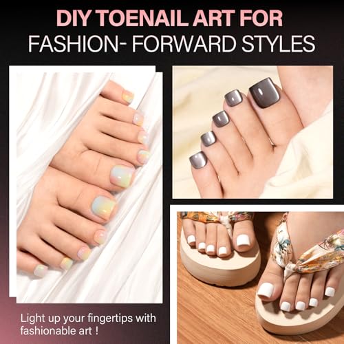 AILLSA A5 Sharp Square Toe Fake Toenails Full Cover 150 Pcs Salon DIY Pedicure