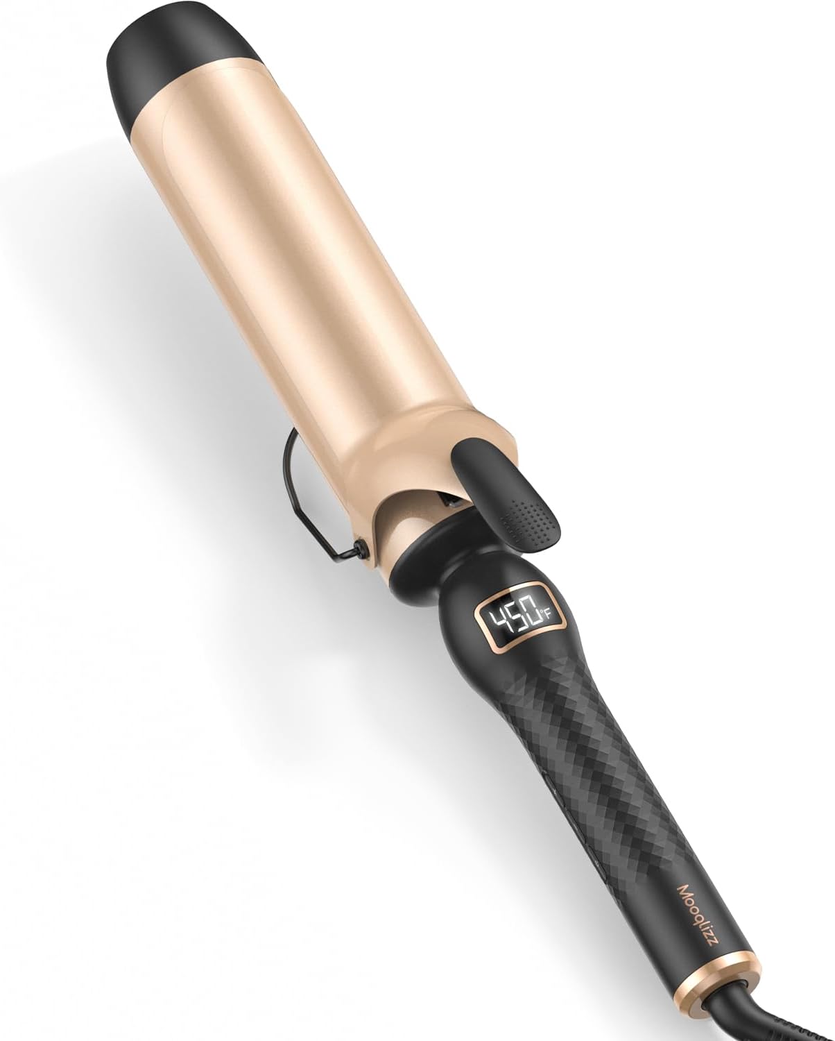 Professional Curling Iron - 2 Inch Large Barrel Wand for Long Hair | MCH Heating, 12 Temp Settings, Dual Voltage, Black