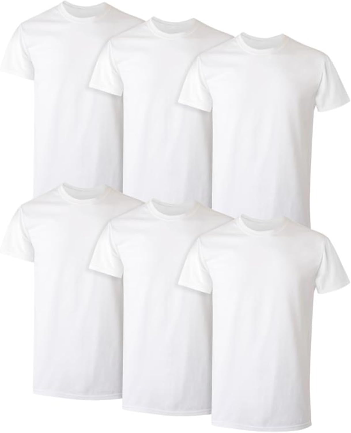Hanes Men's Cotton Undershirts - Stay-Tucked, Soft Fabric | White/Black Multipack