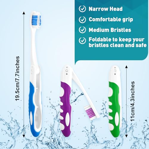 Navona 20 Pack Travel Folding Toothbrush Set - Portable Oral Care Kit