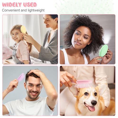 HOFASON Mini Wet Hair Brush Set - 4 Pack Travel Size for Girls