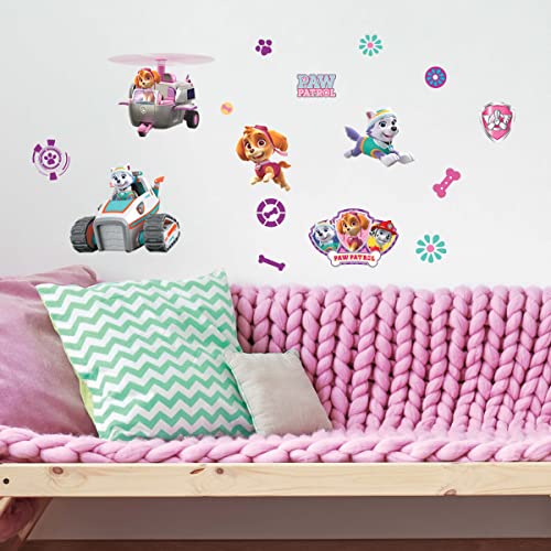 RoomMates Paw Patrol Girl Pups Wall Decals - 30 Peel and Stick Stickers