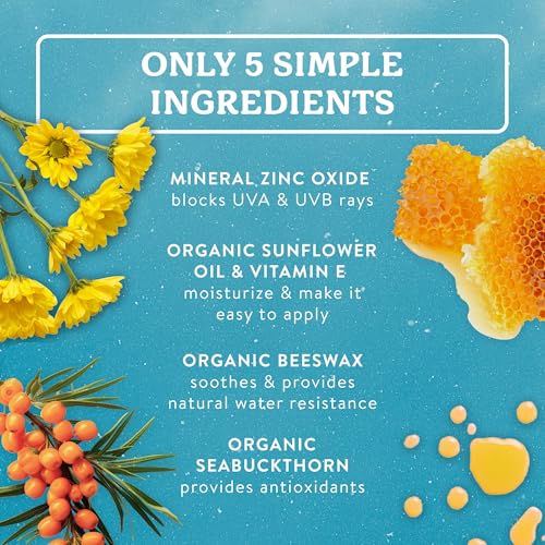 Badger Mineral Sunscreen Cream SPF 30, Reef Safe, Travel Size 2.9 fl oz