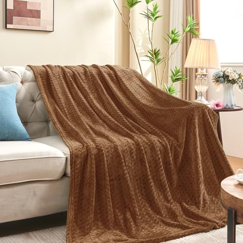 Chocolate Brown Fleece Throw Blanket - Soft & Cozy for Couch