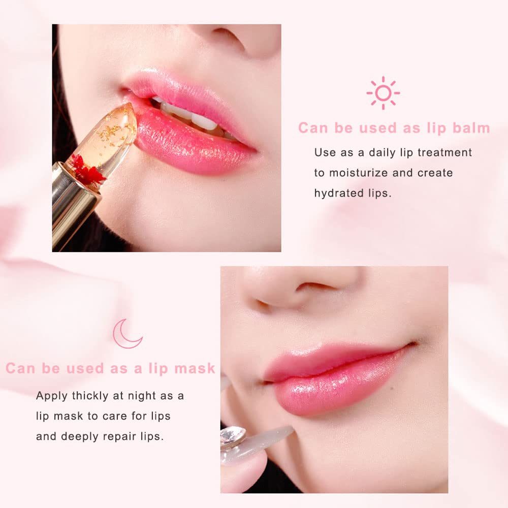 Crystal Flower Color Changing Lip Balm - Nutritious Jelly Gloss | Blue Flower