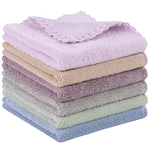 SUNLAND Microfiber Facial Cleansing Cloths - 6 Pack, Ultra Soft Reusable