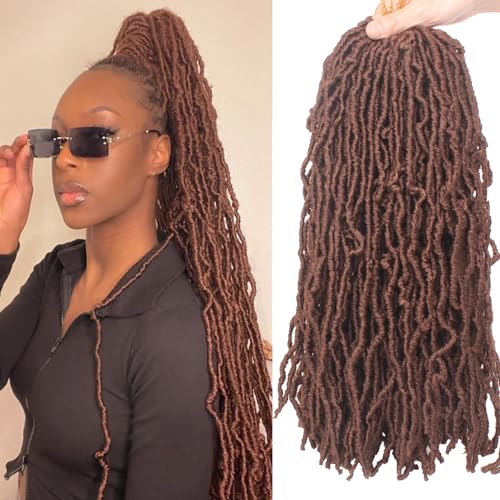 18 Inch Curly Wavy Faux Locs Crochet Hair - 7 Packs (30#)