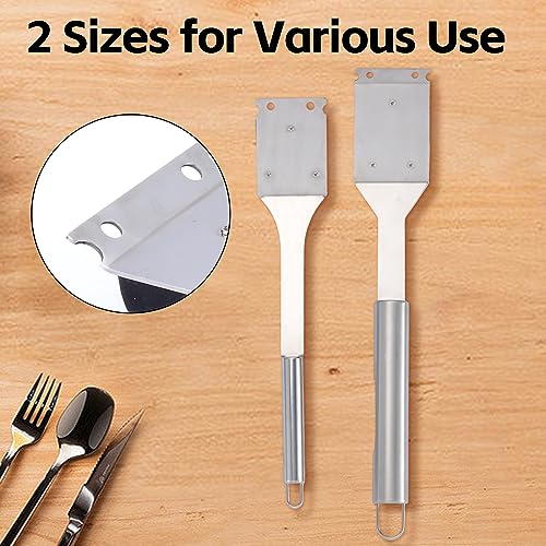 BBQ Grill Brush Set - 16.5” & 14” Stainless Steel Cleaner