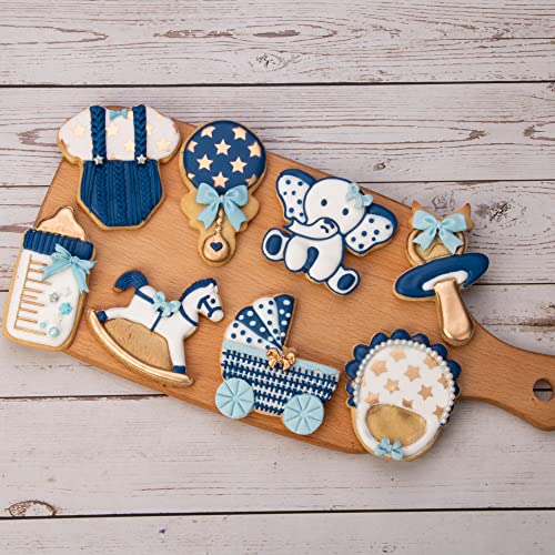 Baby Shower Cookie Cutters Set - 4 Fun Shapes for Baking