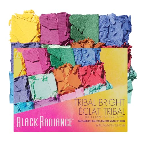 Black Radiance Brilliant Effects Eye Shadow Palette - Tribal Bright, 12 Shades