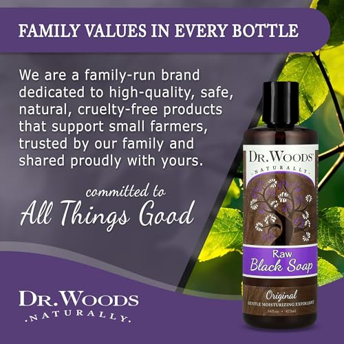 Dr. Woods Raw Liquid Black Soap with Organic Shea Butter - 16 Fl Oz