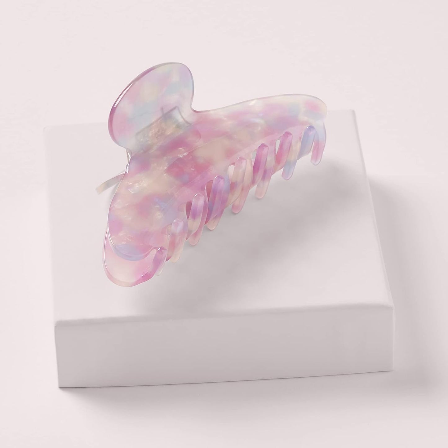 Unicorn Clip - Large Opalescent Marble Hair Claw Clip for Stylish Updos