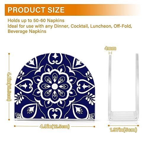 WELLDAY Clear Acrylic Napkin Holder - Space-Saving Design for Kitchen & Dining