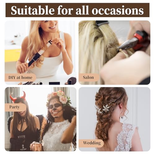 Micro Beads Hair Extension Kit with Sewing Threads & Clips - Style2