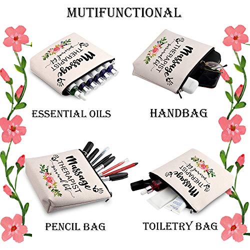Massage Therapist Makeup Bag - Multifunctional Canvas Organizer