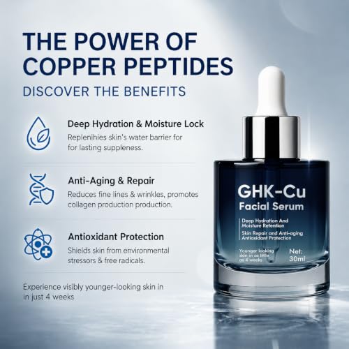 GHK-Cu Copper Peptide Serum 1 Fl Oz - Daily Firming Hydration