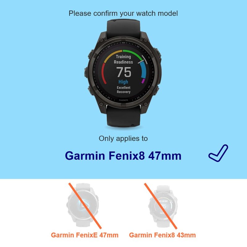 iDaPro [4+4 Pack Screen Protector for Garmin Fenix 8 AMOLED 47mm / Fenix 8 Solar 47mm with Silicone Anti-dust Plugs, 9H Tempered Glass Protection Kit in Reusable Storage Case,Anti-Scratch,Bubble-Free