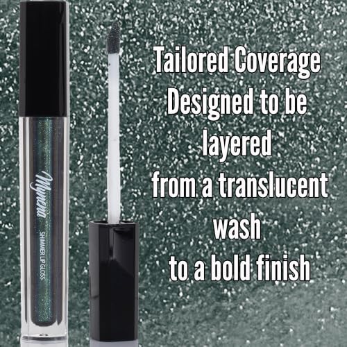 Mynena Green Shimmer Lip Gloss - Willow - Hydrating High-Shine Finish
