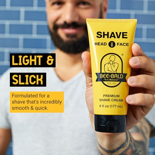 Bee Bald 2-Piece Shave and Heal Set: Premium Shaving Cream & Aftershave Balm
