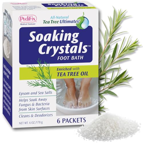 PediFix Epsom Salt Foot Bath Soaking Crystals with Tea Tree Oil - 6 Packets