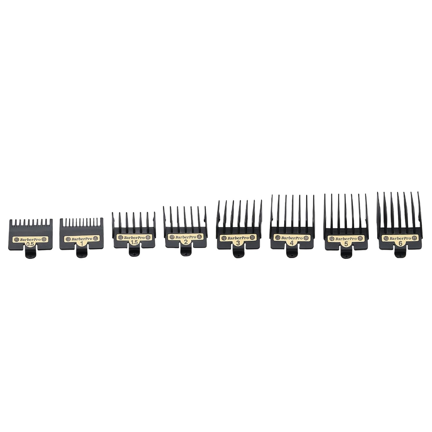 4PCS Premium Clipper Guards with Metal Clip compatible with BaBylissPRO Barberology Comb Set,Cutting Lengths 1/16”-1/4 ”, for Babyliss Clipper Guards-Fits FX870，FX890，FX825 and FX673 Clippers