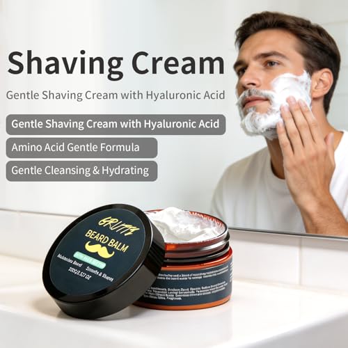 GRUTTI Shaving Kit for Men – Brush, Bowl & Cream Gift Set