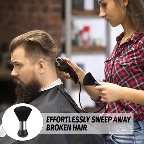 2-Piece Barber Neck Duster & Clipper Brush Set for Hair & Facial Cleaning