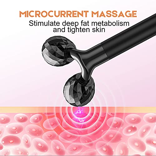 2-in-1 Electric Face Massager Kit with 3D Roller & T-Shape Tool