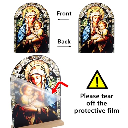 KOMI Madonna and Child Acrylic Statue - Religious Home Decor
