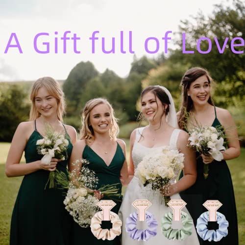 12-Pack Sage Green Satin Bridesmaid Scrunchies - Wedding Party Favors