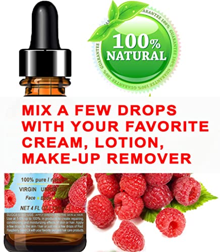 Botanical Beauty Red Raspberry Seed Oil - 100% Pure Virgin 1 Fl Oz