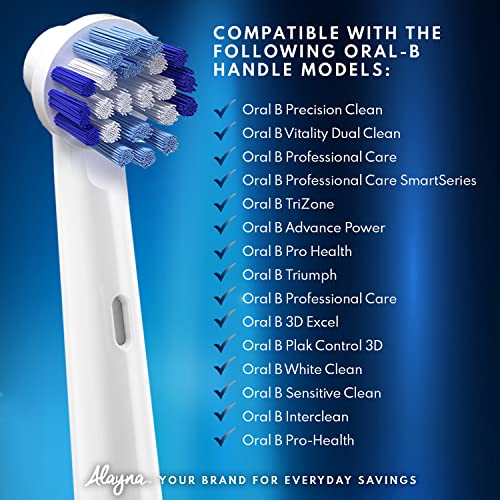 Alayna Replacement Brush Heads for Oral-B Electric Toothbrushes, 12 Pack