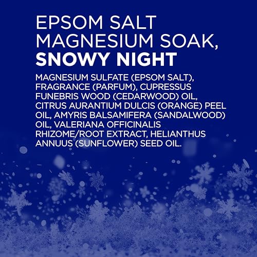 Dr Teal's Magnesium Epsom Salt Soak, Snowy Night - 3 lbs