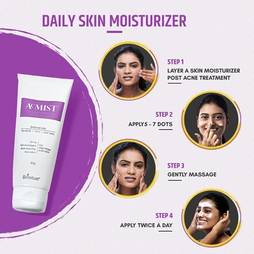 Acmist Moisturizing Cream Gel 1.76oz for Oily & Acne-Prone Skin | Oil-Free, Quick Absorbing, Makeup Friendly
