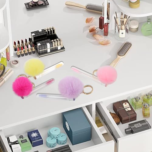 Disposable Mascara Wands Set with Diamond Keychain Tubes - 48 Pieces