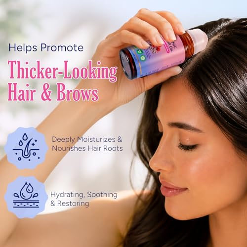 Organic Cold-Pressed Castor Oil with Rose Quartz Roller - 2 Fl Oz