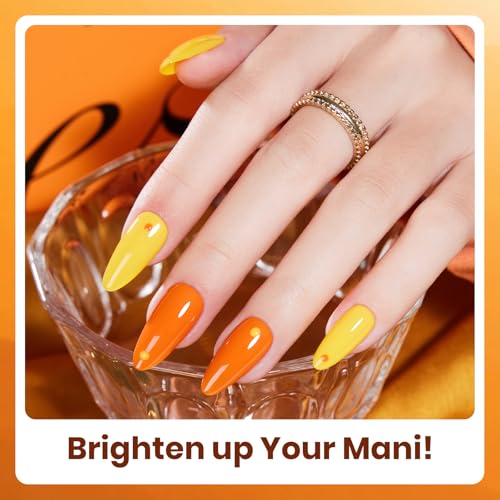 Beetles Twilight Warmth Gel Polish Set - 6 Orange to Yellow Shades (A - Orange | Twilight Warmth)
