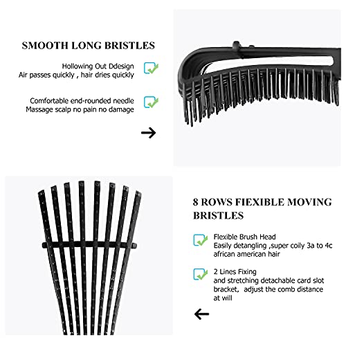 URTHEONE Detangling Brush for Black Natural Hair 3A-4C Curly Afro - Black