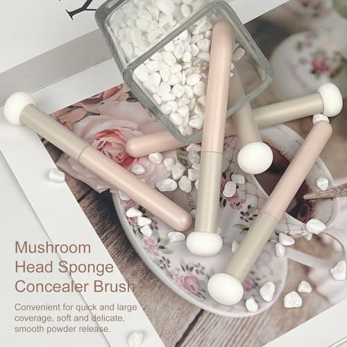 5-Piece Vegan Mushroom Makeup Sponge Brush Set for Flawless Coverage