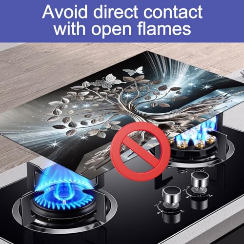 HOMETITUTE Floral Diatomite Stove Top Cover Mat 28x20
